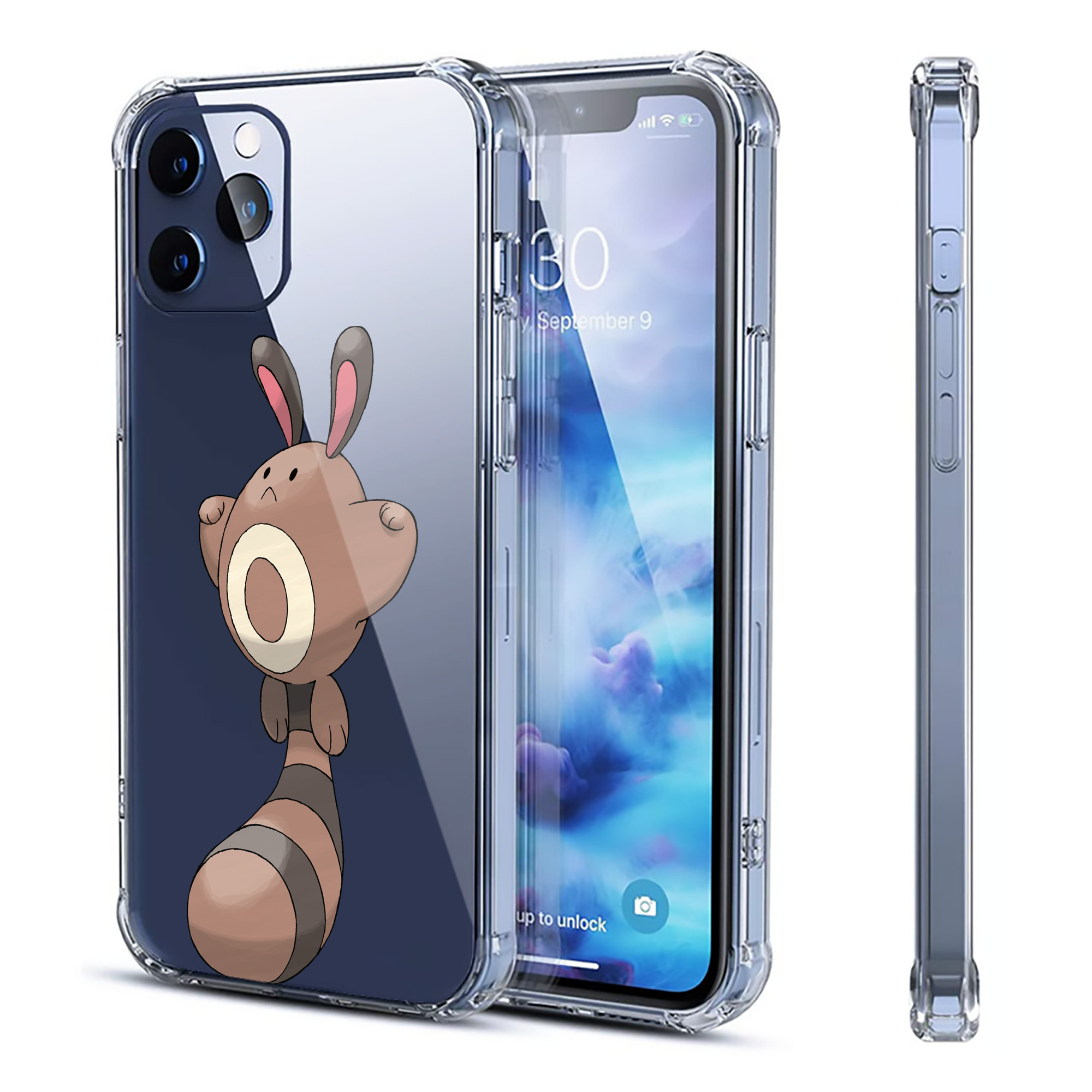 （画像用） ポケットモンスター Pokémon 【iPhone 12シリーズ対応】透明スマホケース（クリアソフトケース）